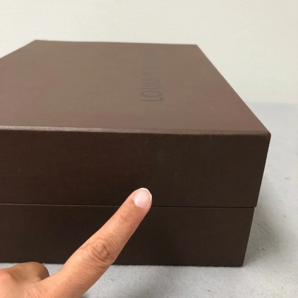 Louis Vuitton Shoe Box and Dust Bag Brown Yellow Packaging Set 13.25x9.5x4.5